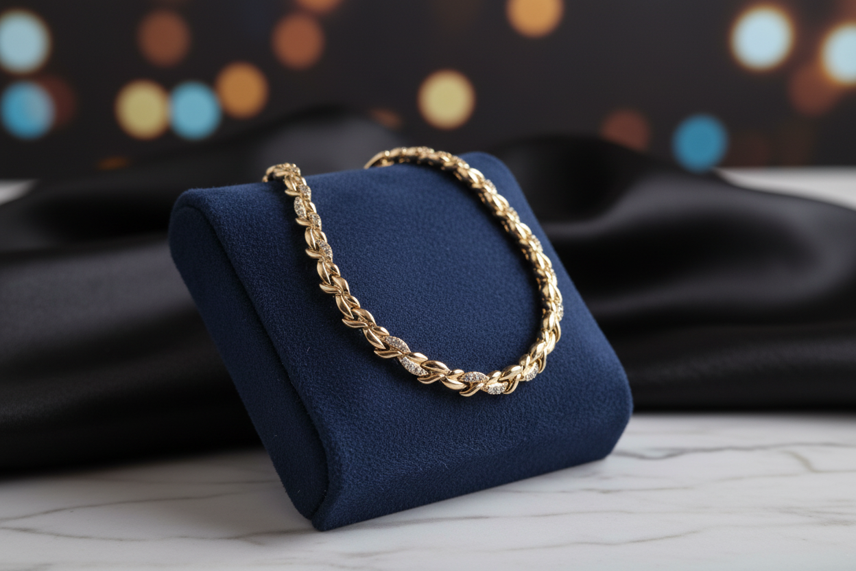 Pulsera Trenzada Sparkle - Golden