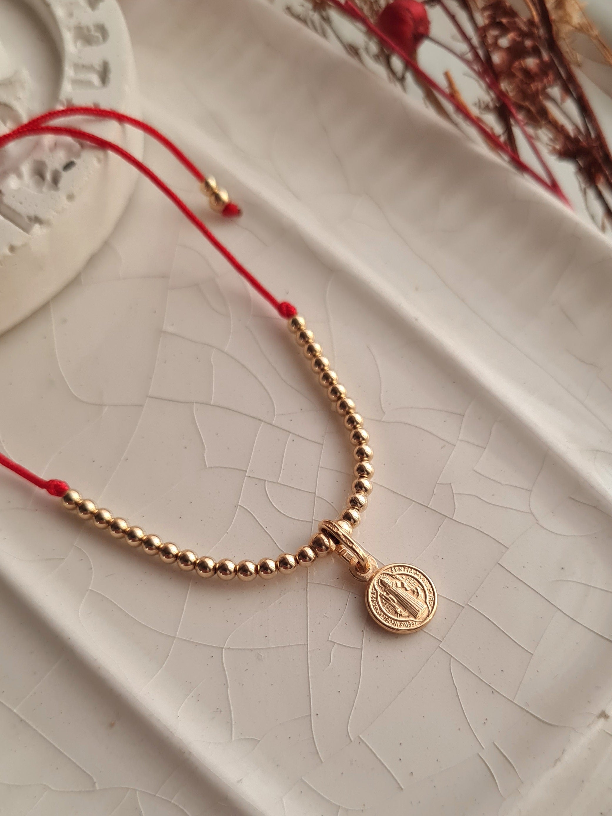 Pulsera San Benito Dainty - GF 14k & P925 Micrado 18k