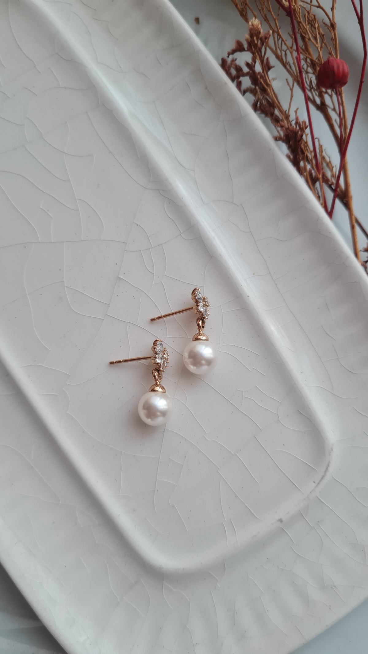 Aretes Roseta & Perla - Golden
