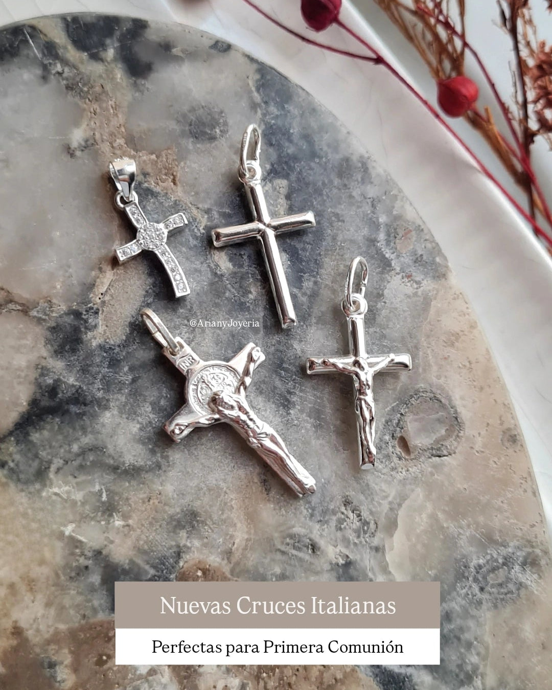 Cadena Cruz Crucifijo Italiano - P925