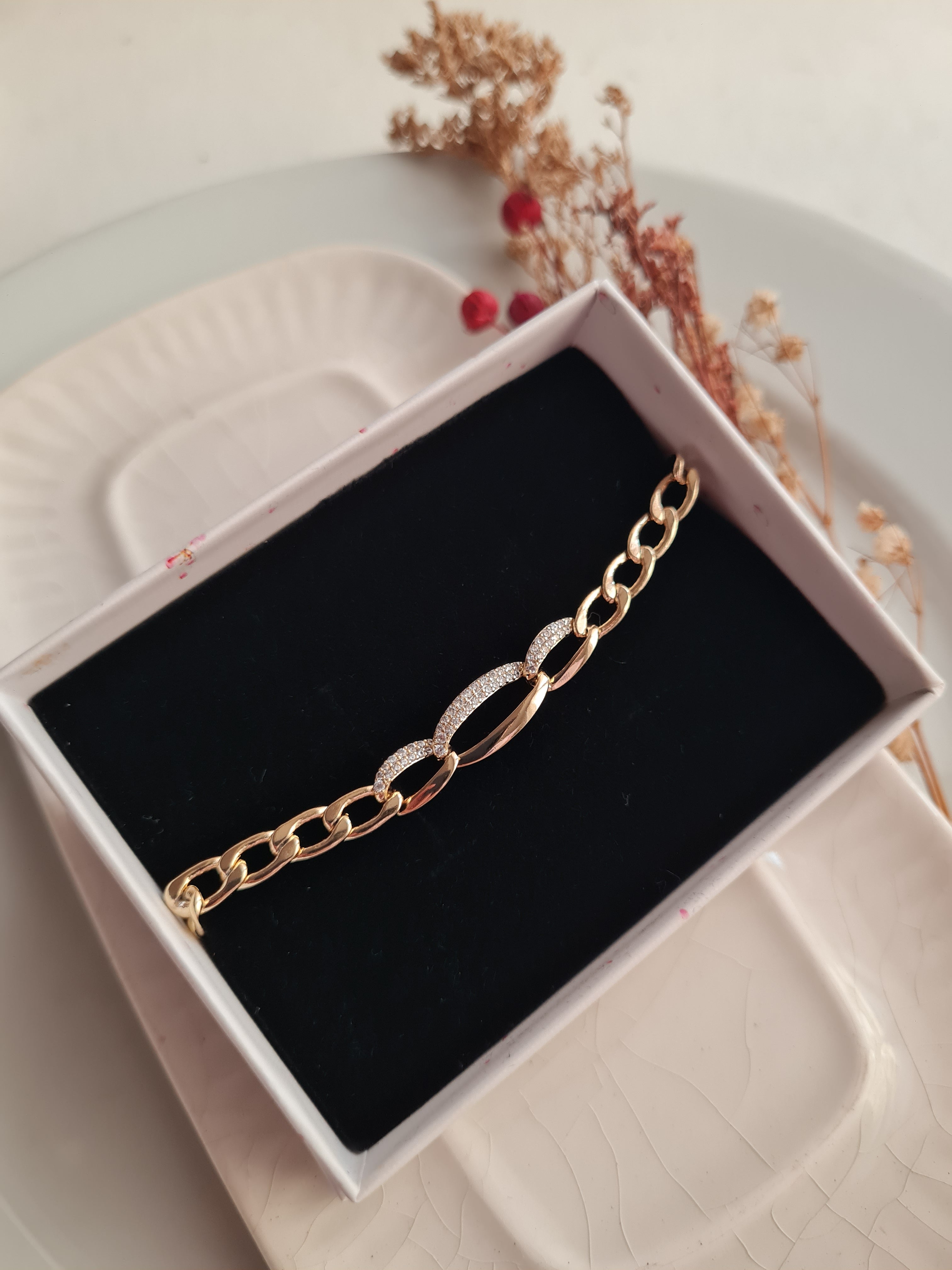 Pulsera Lomo Sparkle - Golden