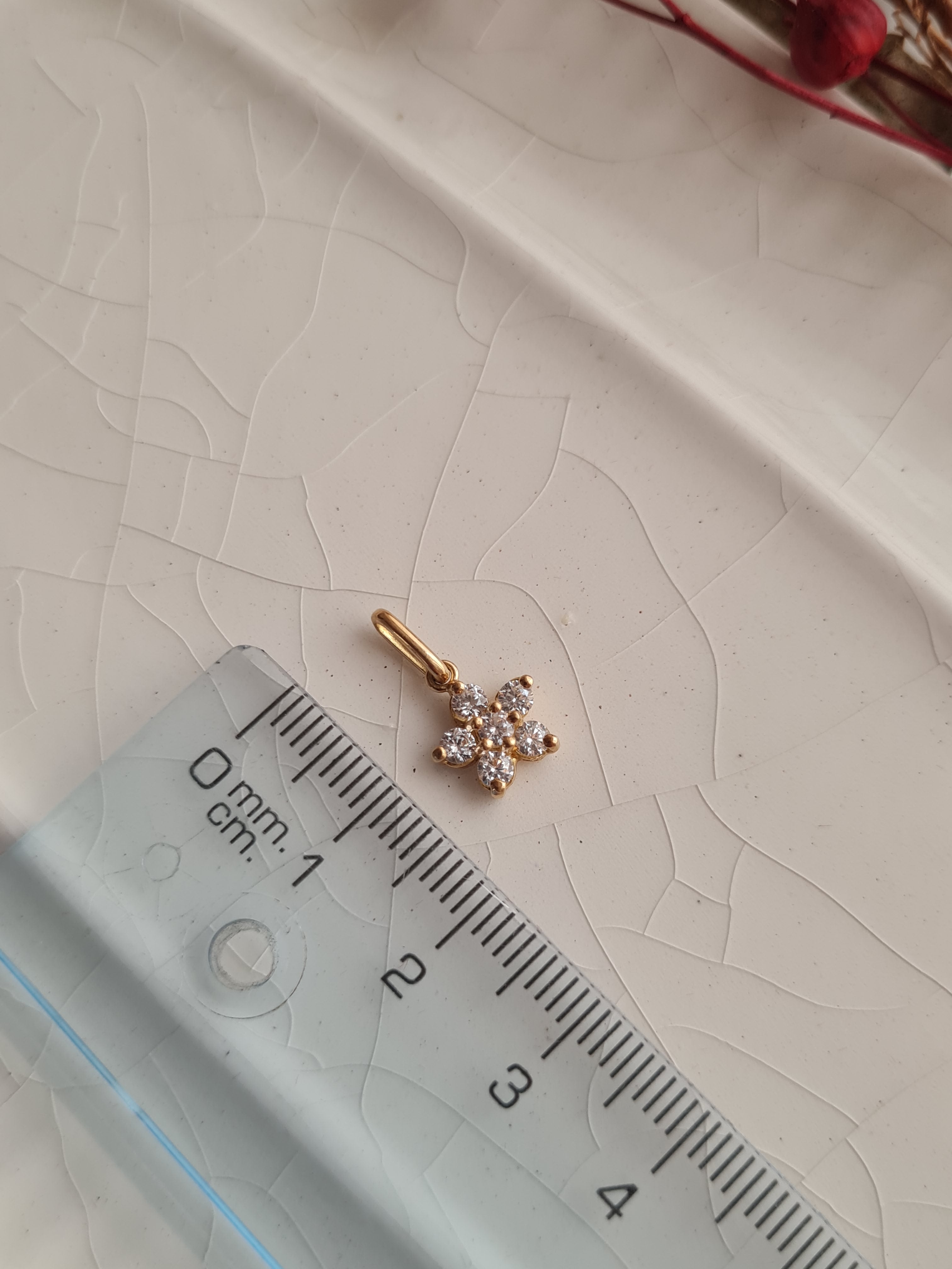 Dije Flor Sparkle - Oro 18k