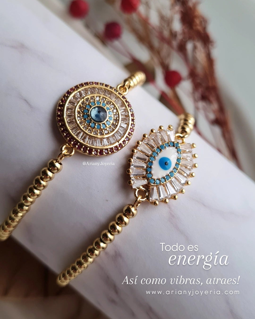 Pulsera Ojo Turco Sol Radiante - Golden