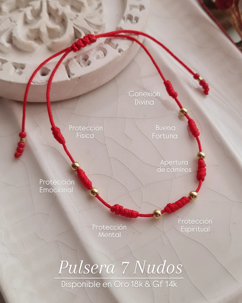 Pulsera 7 Nudos - Gf 14k