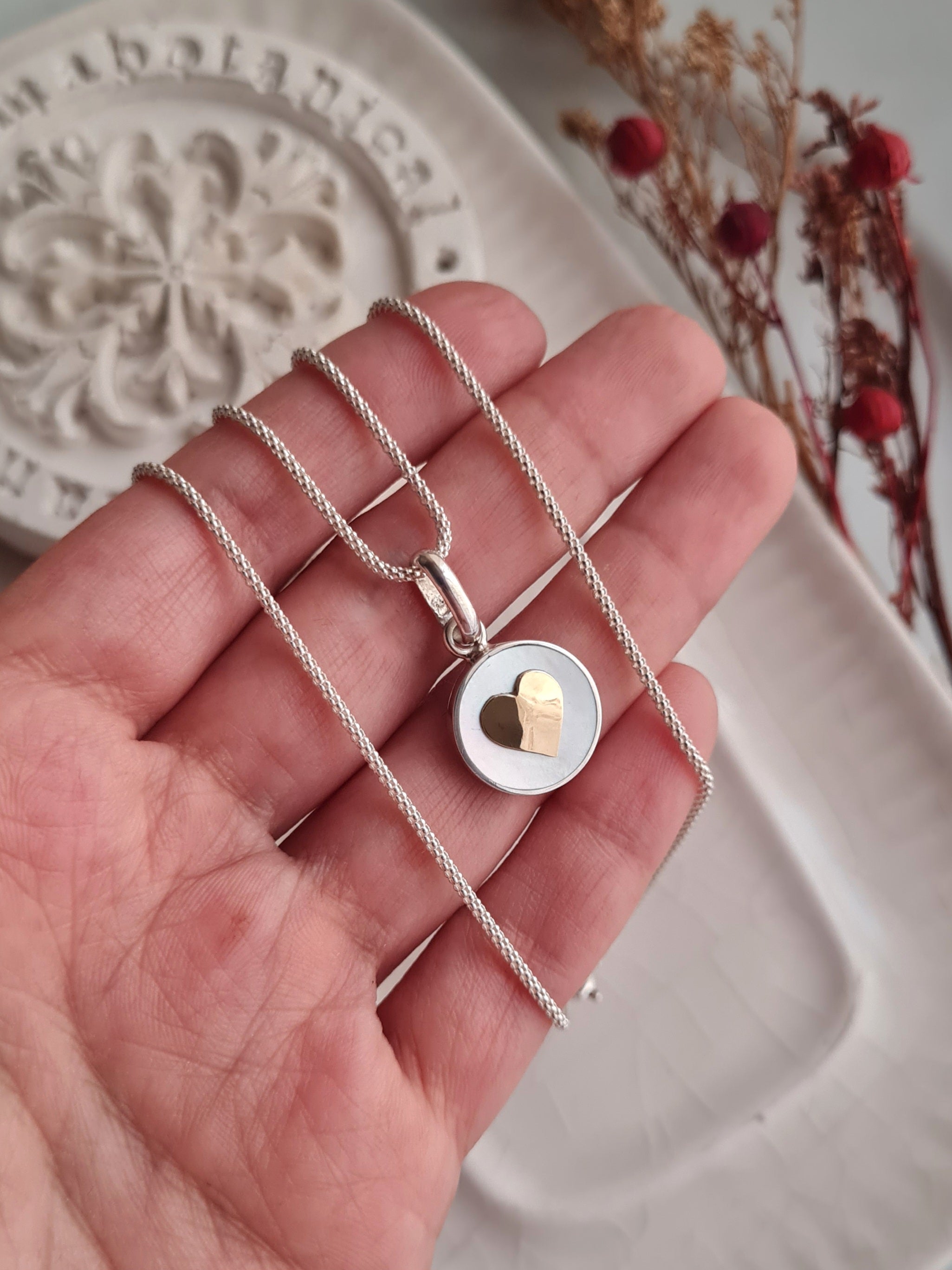 Cadena Corazon Nacar - P925/950 & 18k