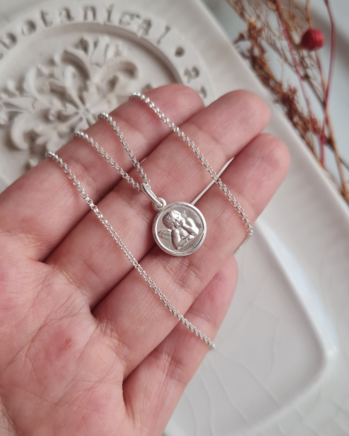 Cadena Angel de la Guarda Italiano - P925
