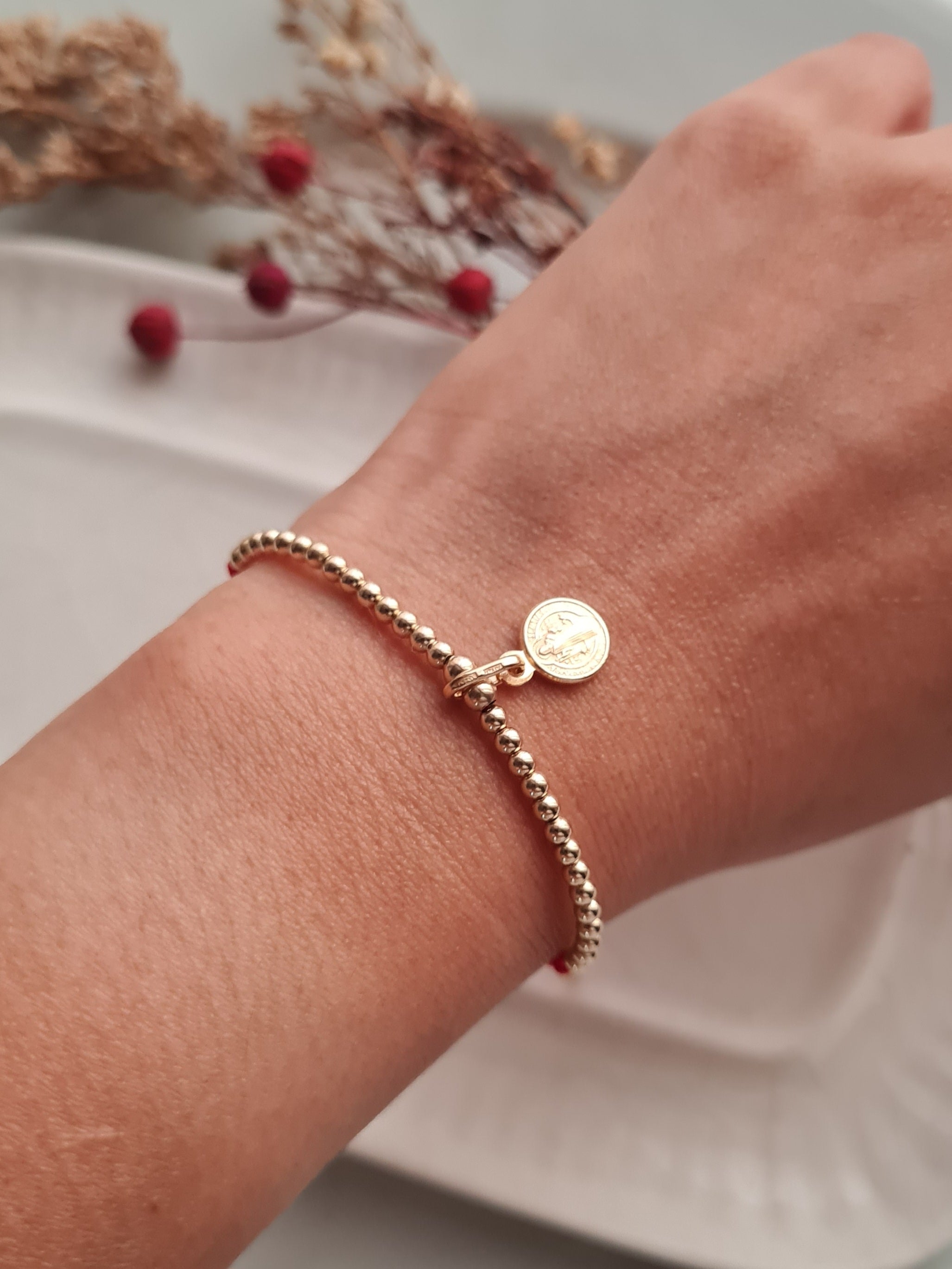 Pulsera San Benito Dainty - GF 14k & P925 Micrado 18k