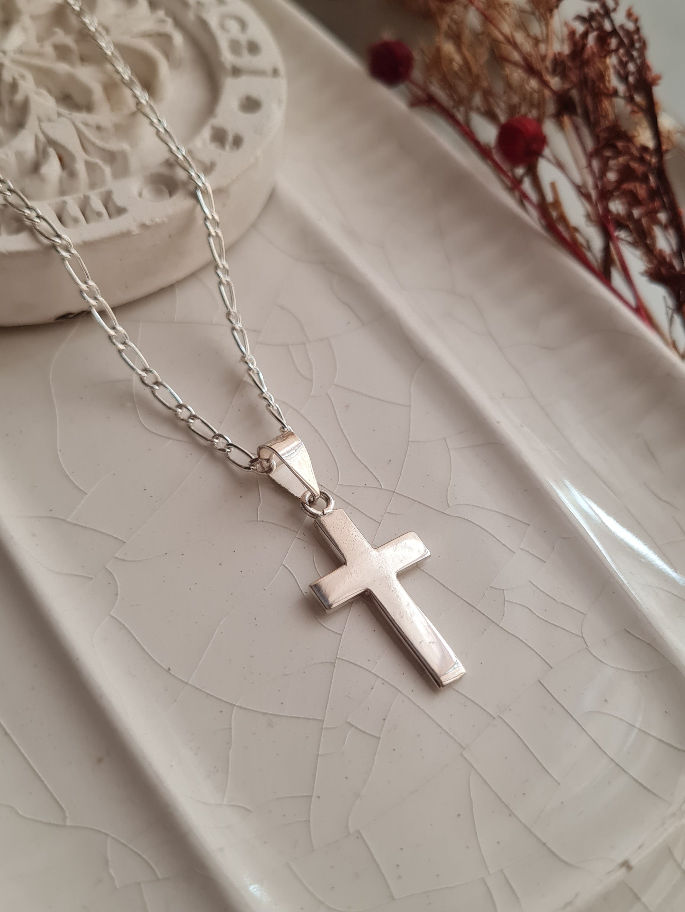 Cadena Cruz Plana + Tiffany Maxi - P925/950