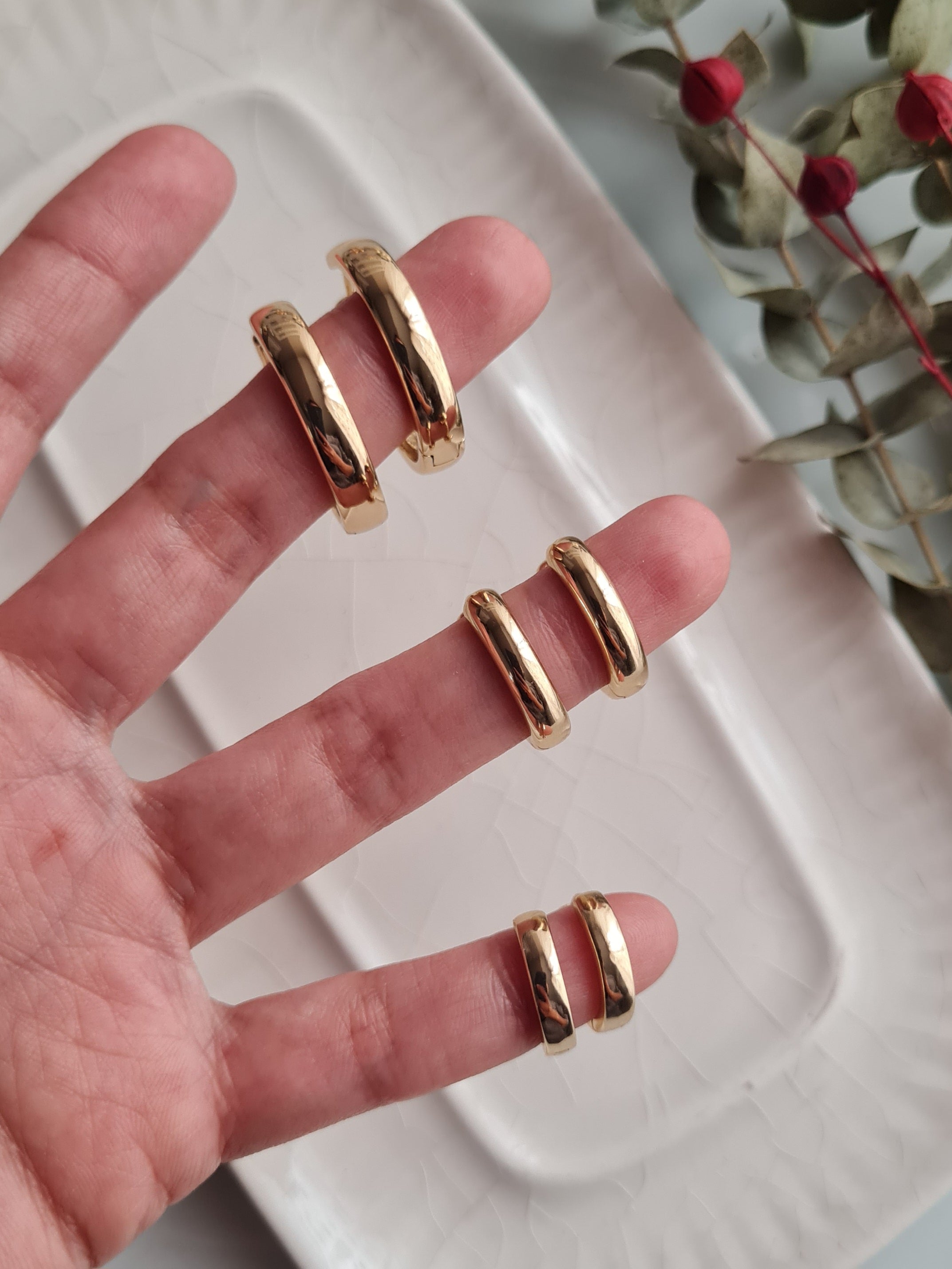 Argollas Encajonadas - Golden