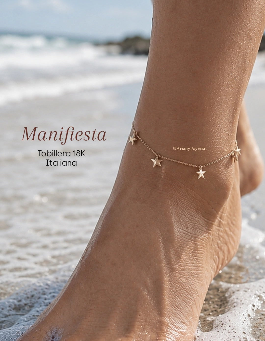 Tobillera Manifiesta - 7 Estrellas - Oro 18k