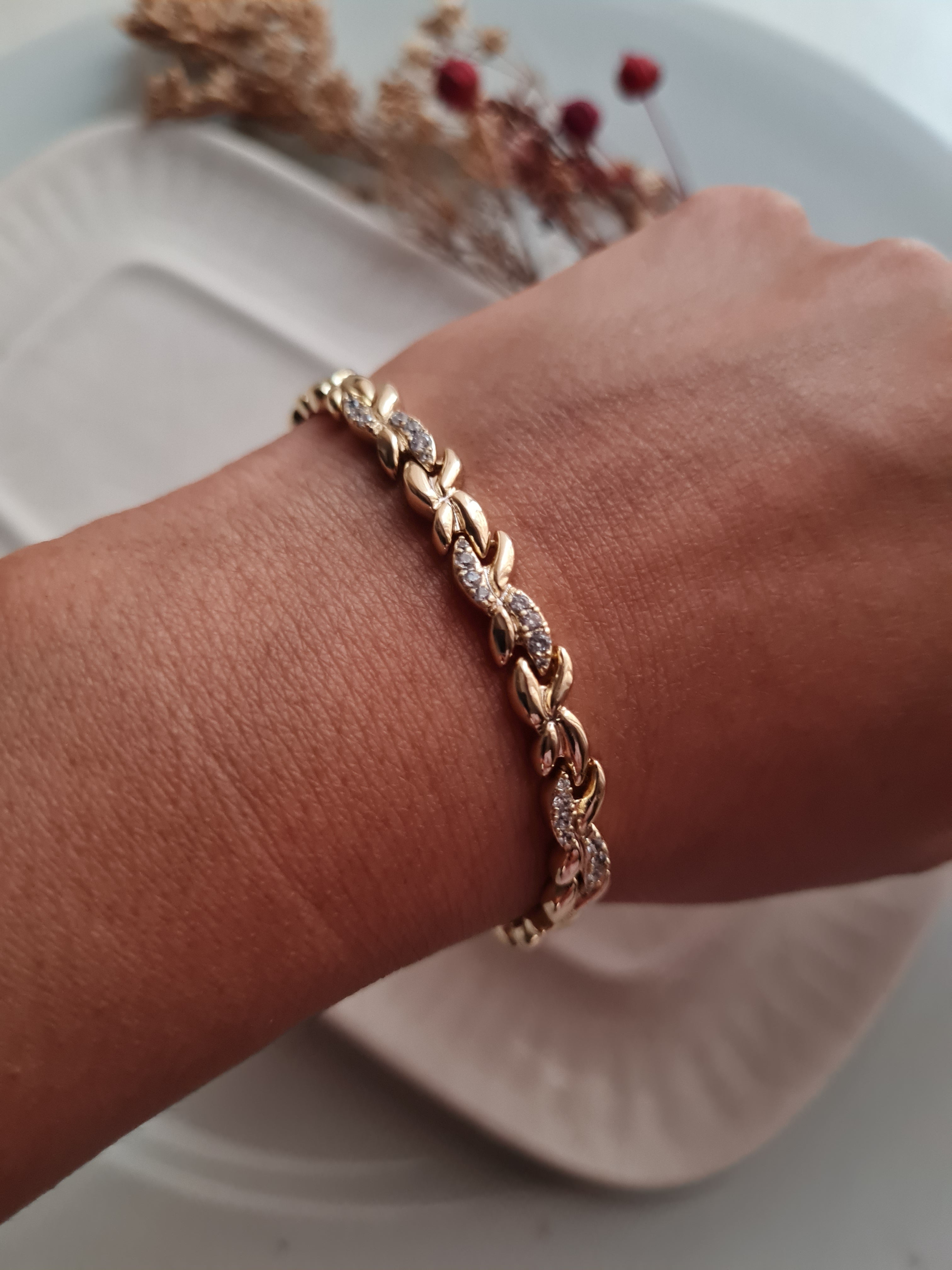 Pulsera Trenzada Sparkle - Golden