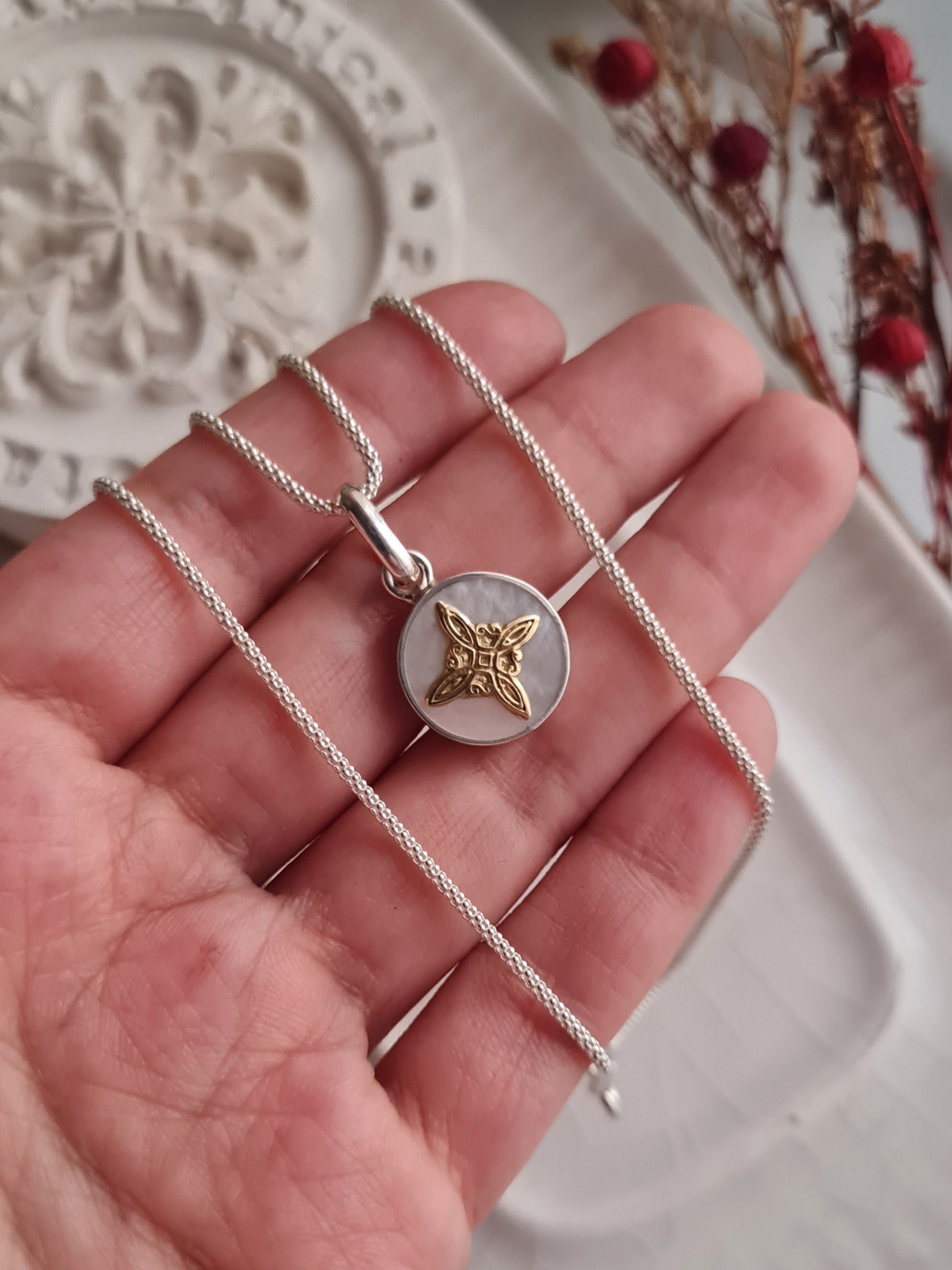 Cadena Nudo de Bruja Nacar - P925/950 & 18k