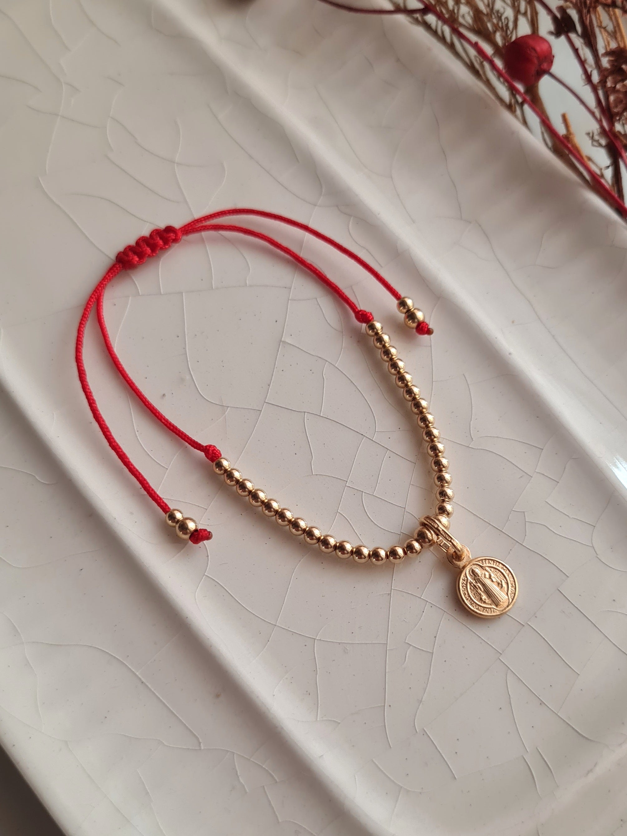 Pulsera San Benito Dainty - GF 14k & P925 Micrado 18k