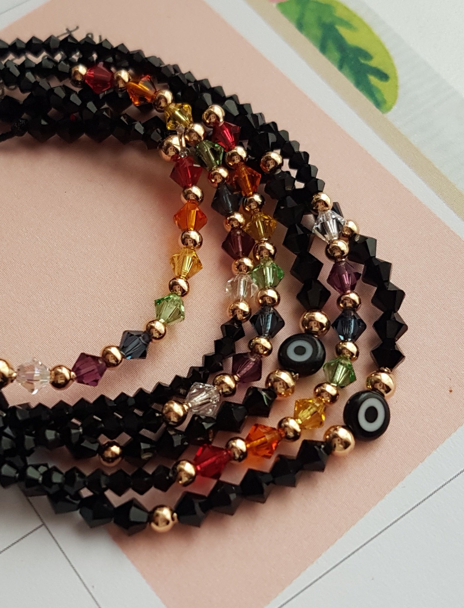 Pulsera 7 Chakras Swarovski - Oro 18k