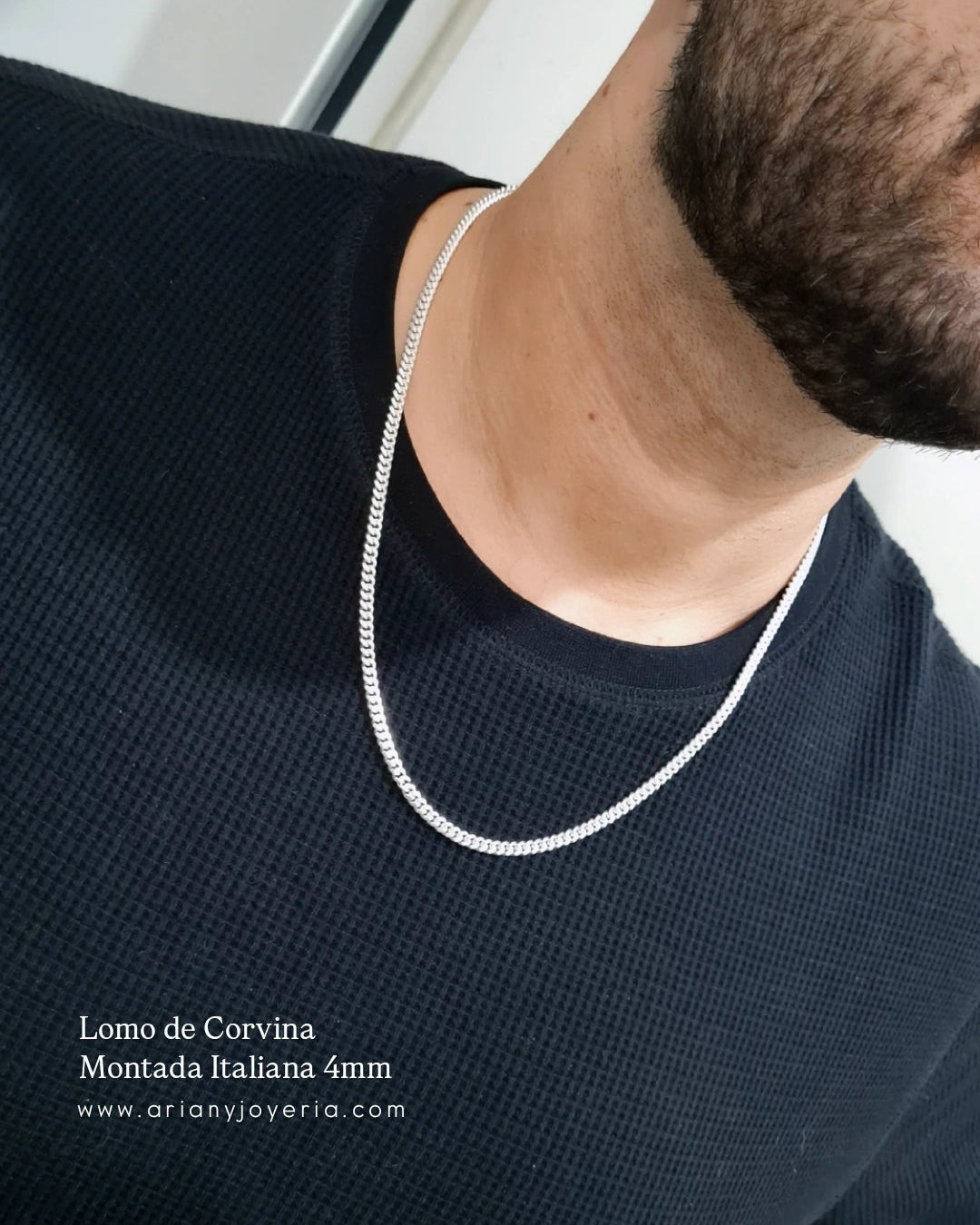 Cadena Lomo de Corvina Italiana (4mm) - P925 (Sin dije)