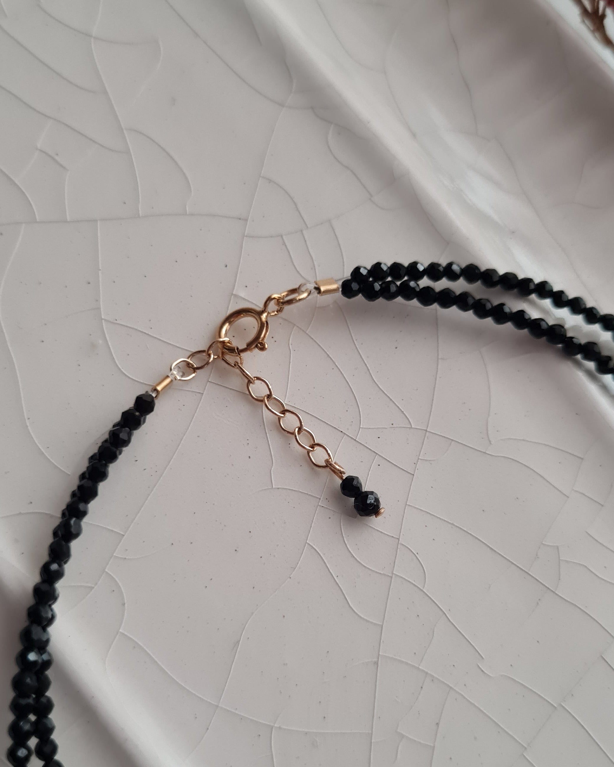Tobillera Doble Capa -  Protección Turmalina Negra - GF 14k