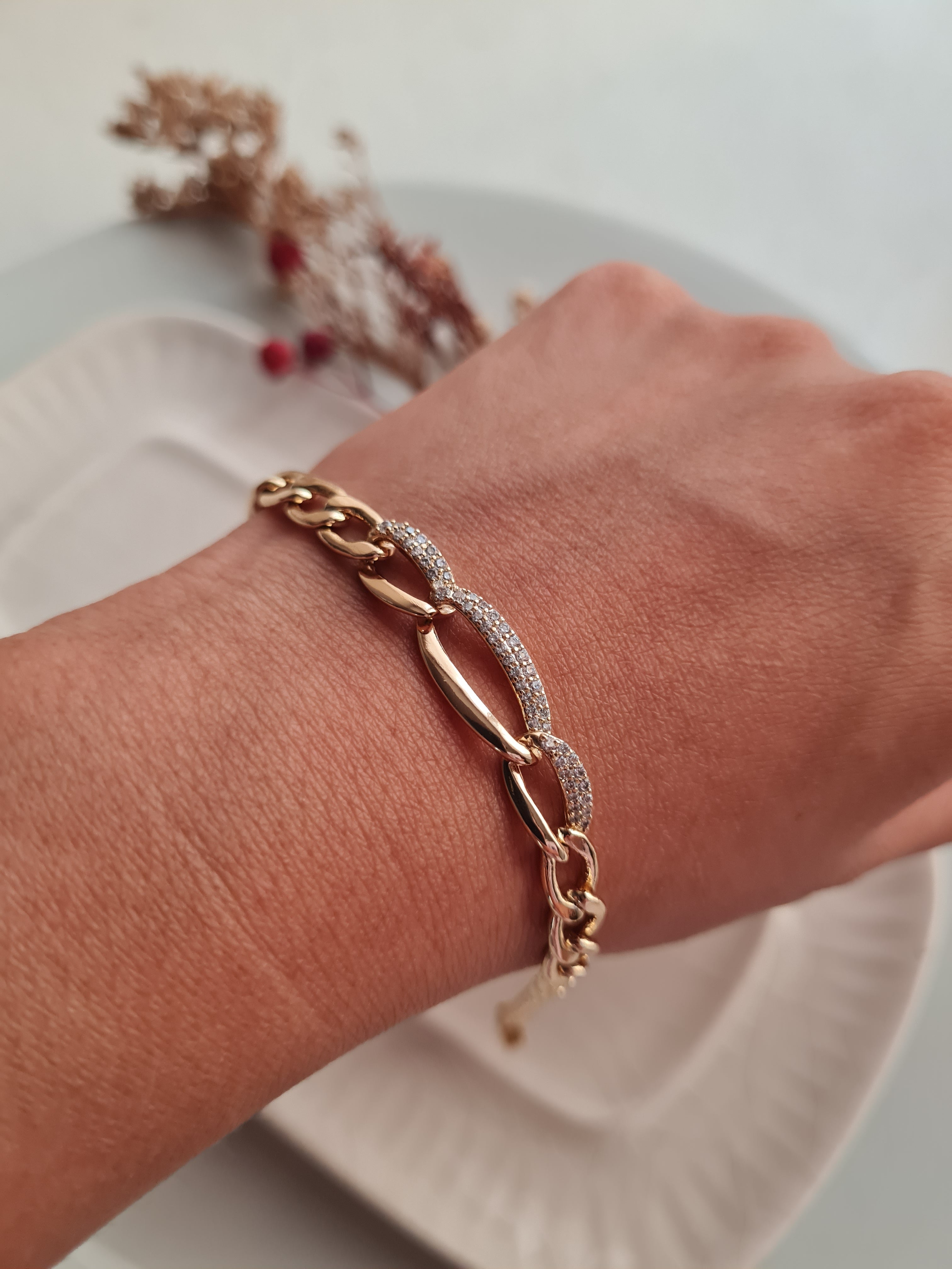 Pulsera Lomo Sparkle - Golden