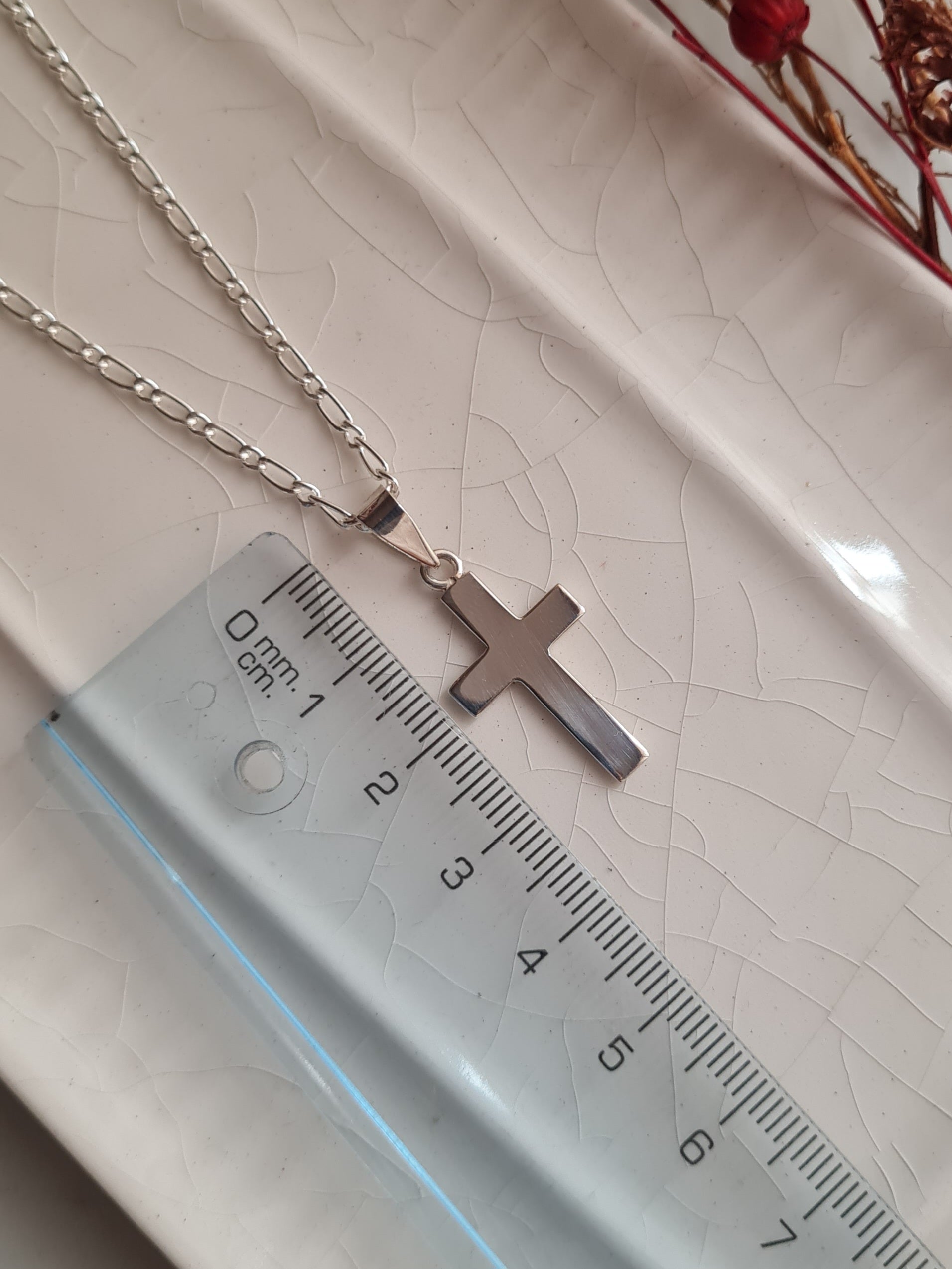 Cadena Cruz Plana + Tiffany Maxi - P925/950
